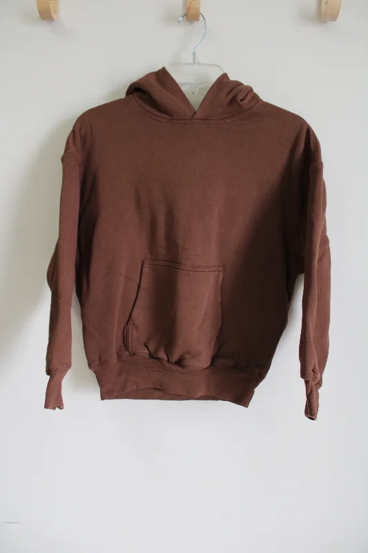Yeezy X Gap Brown Hoodie | Youth L (10/11) Zip Hoodie Drawstring Kangaroo Pocket