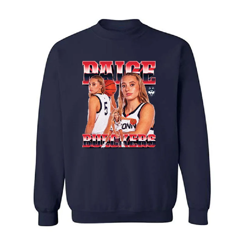 UConn - NCAA Women's Basketball : Paige Bueckers - Crewneck Sweatshirt Hoodie with Strings Custom Fit Adjustable