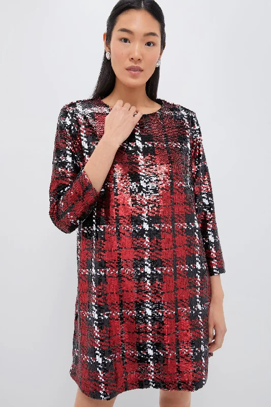 Red Sequin Pierre Dress Tunics Summer linen