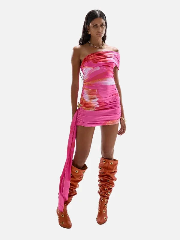 Demure Mini Dress - Wildflower Cozy T-Shirt Mini Dress