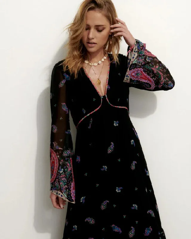 Dress Rizzo Black Tunics Chic elegant