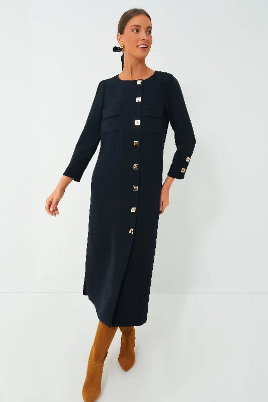 Navy Barnett Dress Tunics Lace romantic