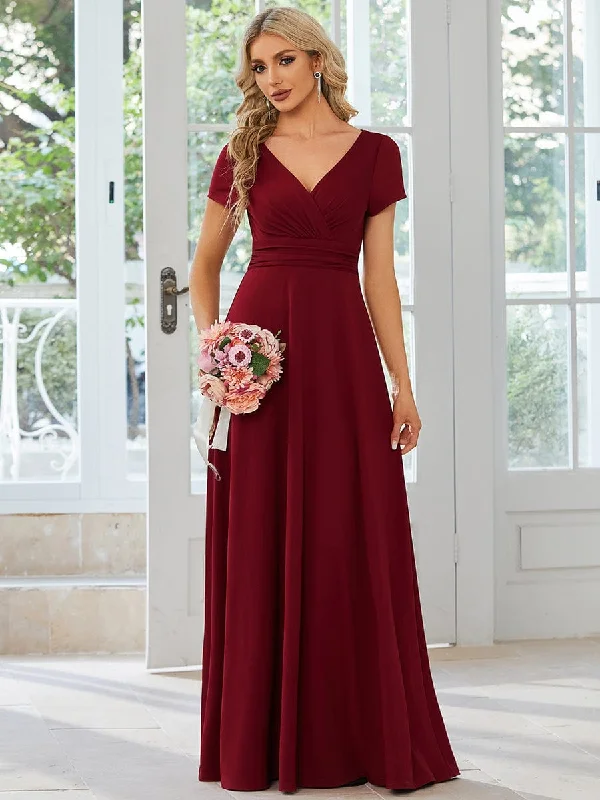 Elegant Mini Dress Fashionable Pleated Mini Dress