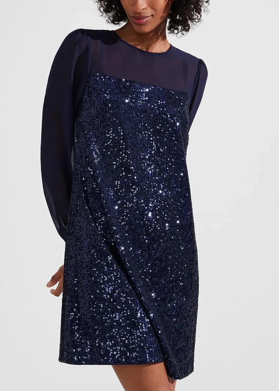 Zariah Dress 0223/5214/9045l00 Midnight-Navy Tunics Chic elegant