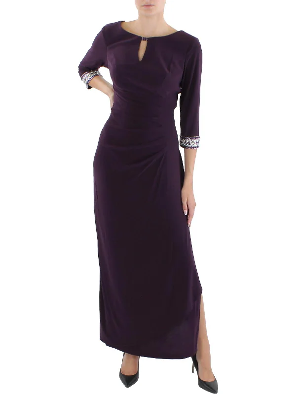 Womens Embellished Maxi Evening Dress Floral Print girly