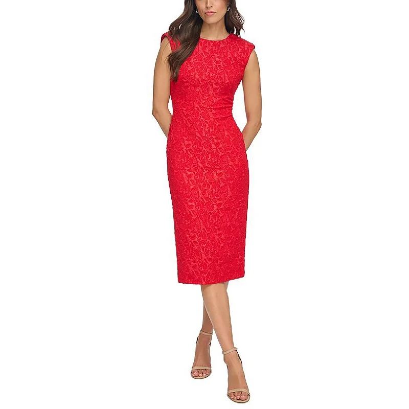 Womens Textured Brocade Sheath Dress Tunics Business professional