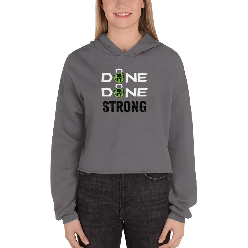 Strong Crop Hoodie Hoodie with V-Neck Classic Versatile