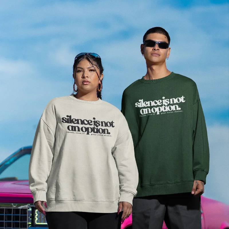 Silence Is Not An Option | Unisex Sweatshirt Cotton Hoodie Fleece Lining Warmth