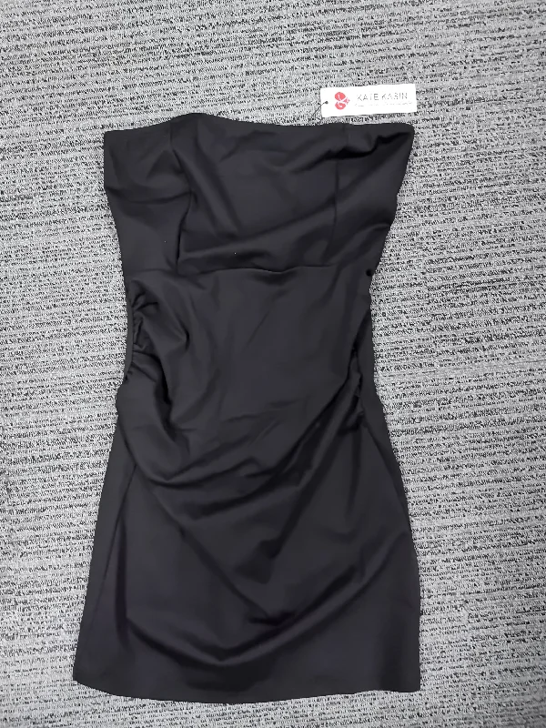 Kate Kasin Women's Sexy Tube Sleeveless Bodycon Cocktail Party Mini Dress Casual Button-Up Mini Dress