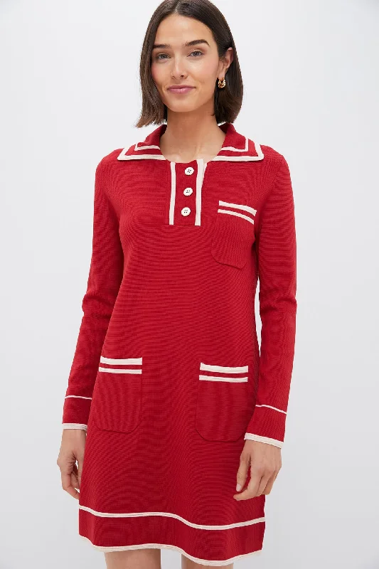 Red Eleonora Dress Tunics Long Elegant