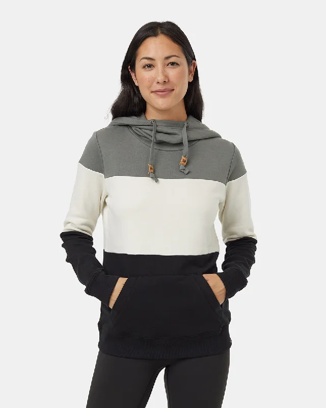 Blocked Banshee Hoodie Hoodie with Earth Tones Natural Calm
