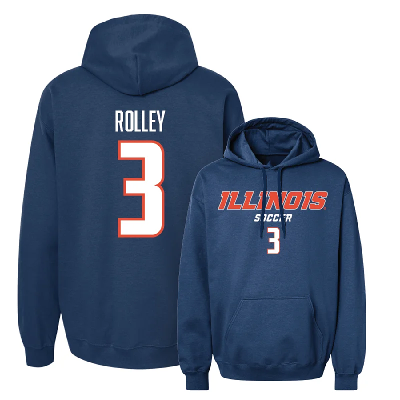 Navy Illinois Classic Hoodie - Bel Rolley Hoodie with Reflective Safety Nightwear