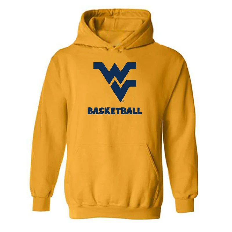West Virginia - NCAA Women's Basketball : Sydney Shaw - Fashion Shersey Hooded Sweatshirt Hoodie with Metallic Shiny Futuristic