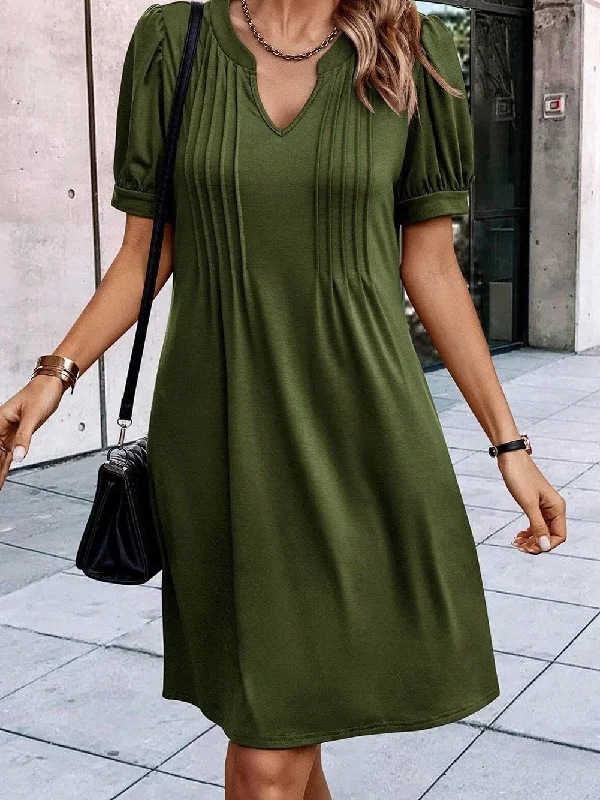 Spring Mini Dress Fashionable Button-Front Mini Dress