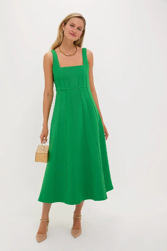Lawn Green Double Knit Jersey Julietta Dress empire Waist empire