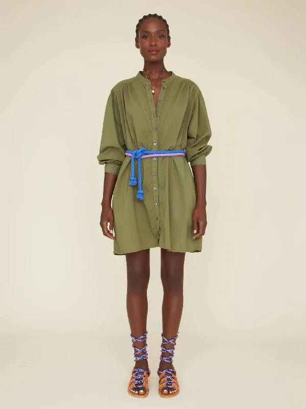 Ls Dress X324119 Winnie Dress Green-Moss Tunics Gym athletic