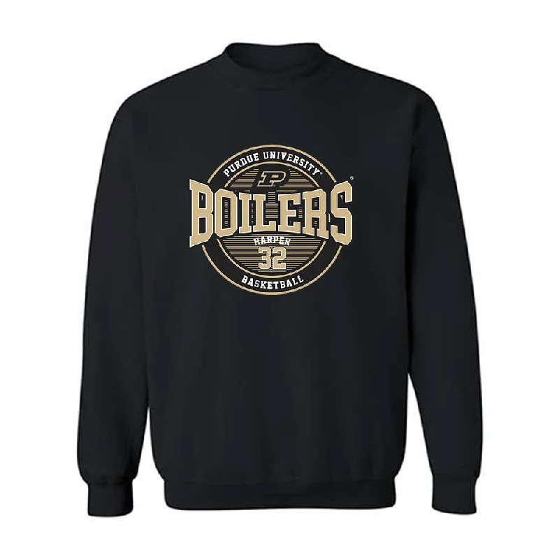 Purdue - NCAA Women's Basketball : Alaina Harper - Classic Fashion Shersey Crewneck Sweatshirt Hoodie with Ribbed Cuffs Snug Fit Comfort