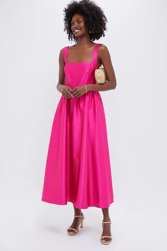 Hot Pink Dupioni Esme Dress Tunics Cozy soft