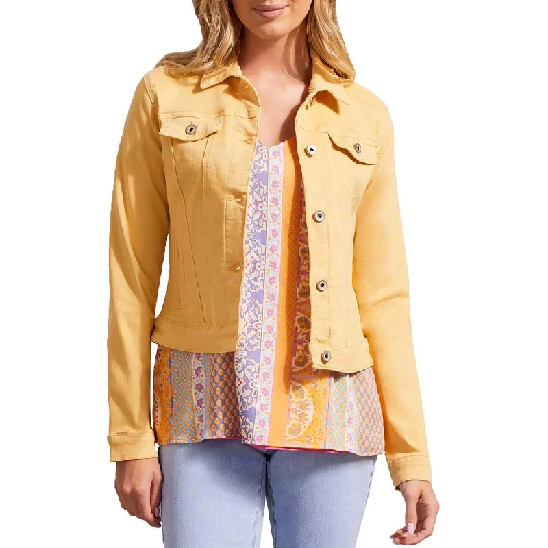 Tribal Women's Soft Stretch Jean Jacket Quilted Jacket Puffer Jacket Insulated Jacket