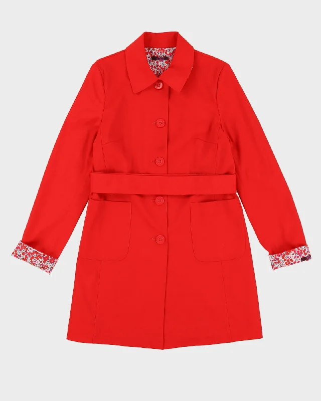Liberty Art Fabrics Red Folral Mac Jacket - S Mesh Jacket Canvas Jacket Denim Jacket Liberty Art Fabrics Red Folral Mac Jacket - S Mesh Jacket Canvas Jacket Denim Jacket