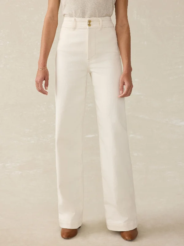 Stretch Terry Harbor Pant - Egret Comfortable Maternity Pants