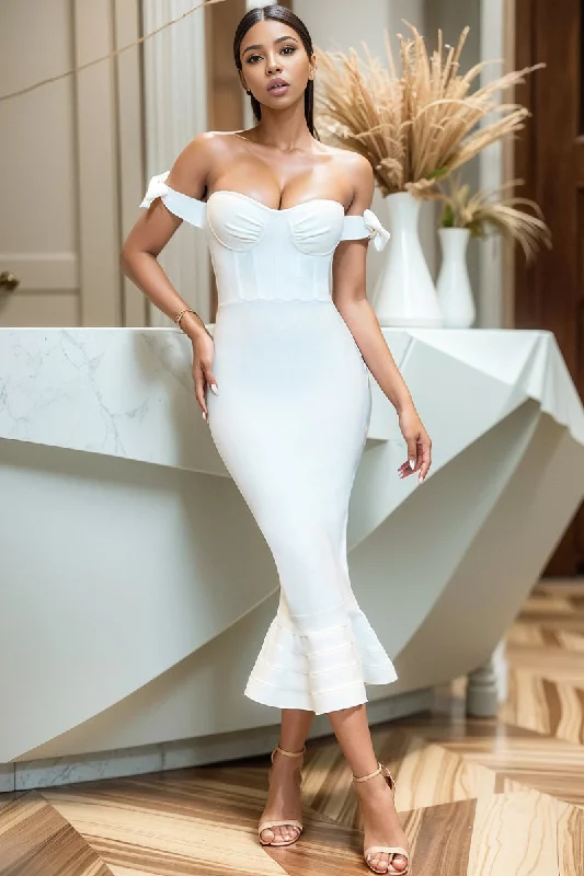 White Party Dress Sexy Club Elegant Party Evening Dress Tunics Top Casual