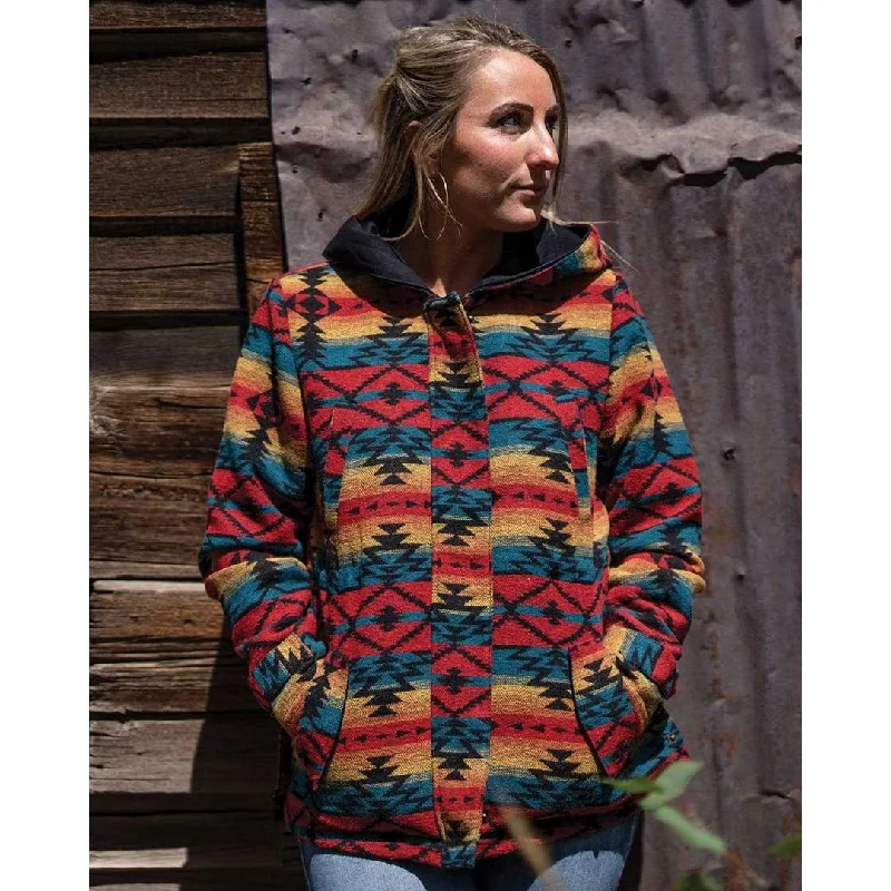 Outback Trading Co. Women's Myra Aztec Jacket Knit Fabric Woven Fabric Fleece Fabric Outback Trading Co. Women's Myra Aztec Jacket Knit Fabric Woven Fabric Fleece Fabric