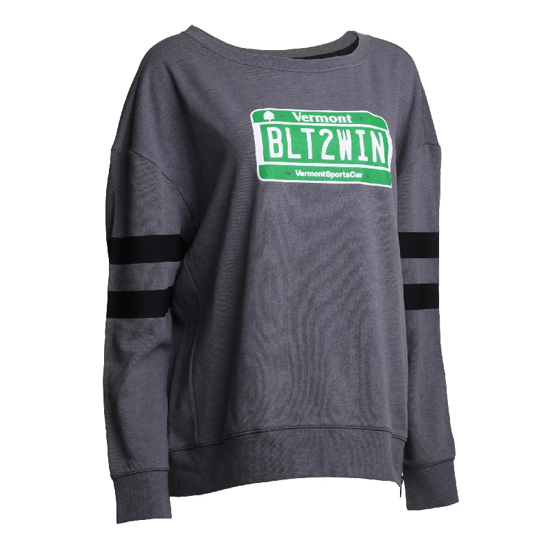 Vanity Plate | New Era Women's Crew Neck Sweater Satin Fabric Silk Fabric Chiffon Fabric