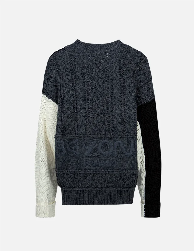 Asymmetric Colorblock Sweater Machine Wash Dry Clean Hand Wash