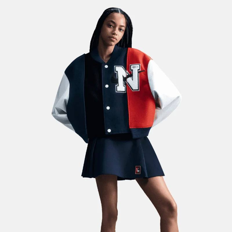 Nike Women's By Yoon Oversized Varsity Jacket Oversized Jacket Tailored Jacket Straight Jacket