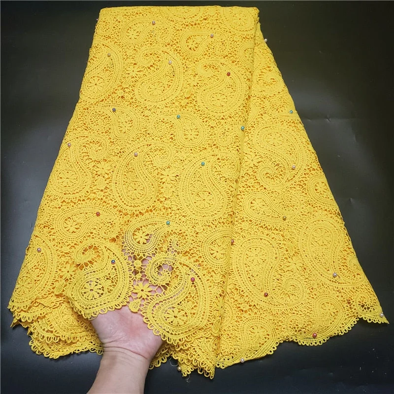 Yellow with beads