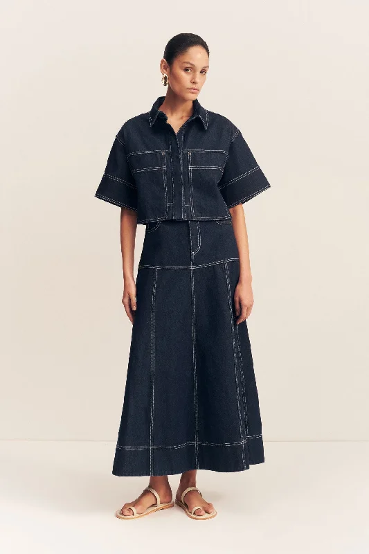 JAQUES FLARED MIDI SKIRT chiffon skirt delicate