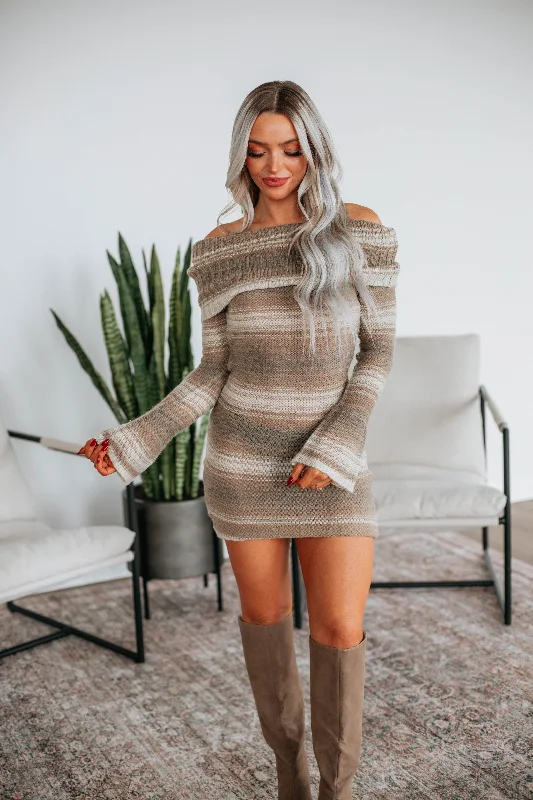Roma Sweater Dress Striped Floral Plaid