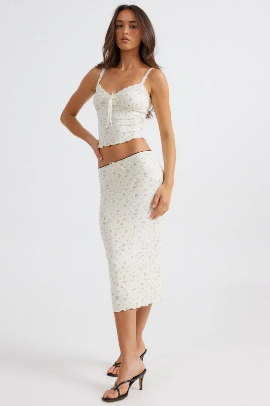 HELENA MIDI SKIRT zip skirt side