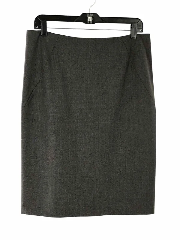 Theory Size 12 Gray Wool Blend Skirt casual skirt length