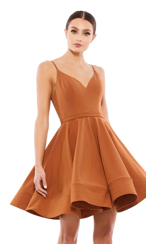 Short Caramel Homecoming Party Dress 48775 Tunics Vintage classic