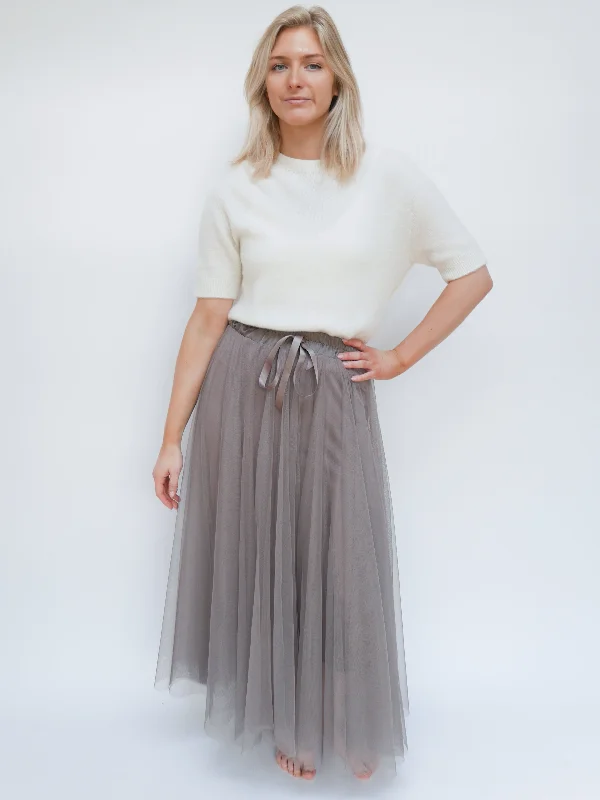 Tulle Skirt Mink linen skirt natural