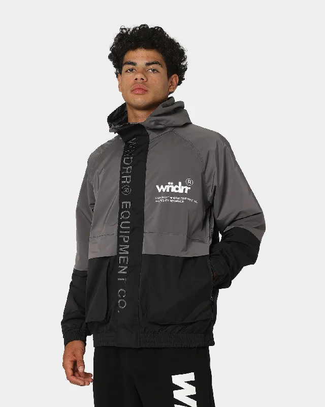 WNDRR In Line Spray Windbreaker Jacket Charcoal Fleece Jacket Down Jacket Parka