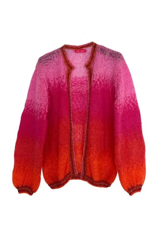 ROSE TIE&DYE MOHAIR LITTLE JACKET Plaid Jacket Tartan Jacket Houndstooth Jacket
