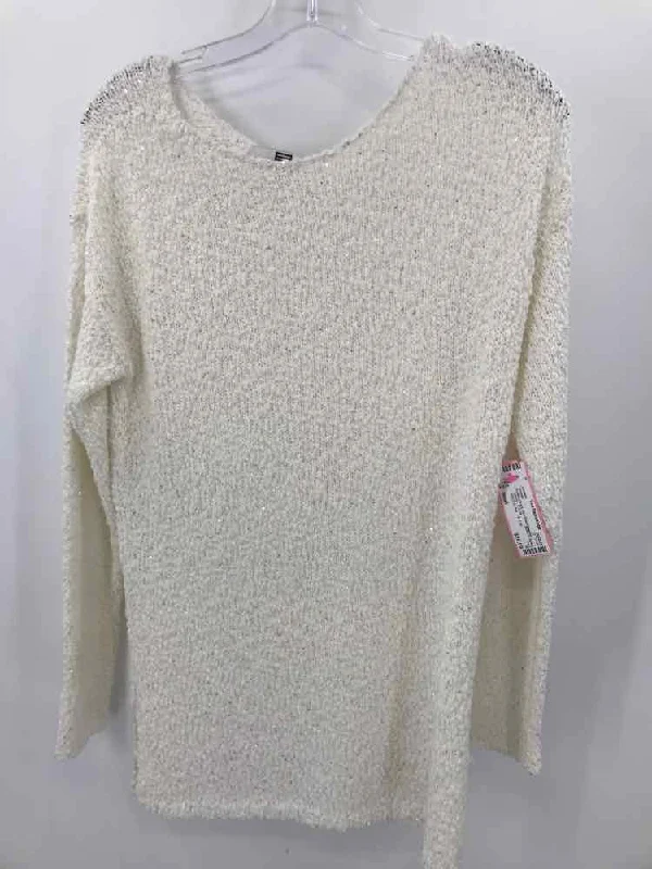 Pre-Owned Etcetera Ivory Size Small Sweater Satin Fabric Silk Fabric Chiffon Fabric