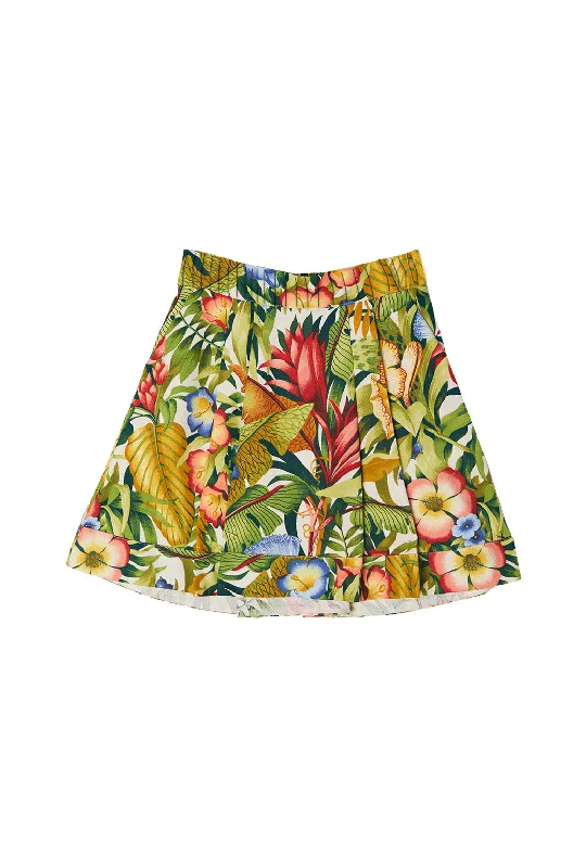 SAMPLE - Earth Day Everyday MINI Skirt - Botanicals cashmere skirt rich