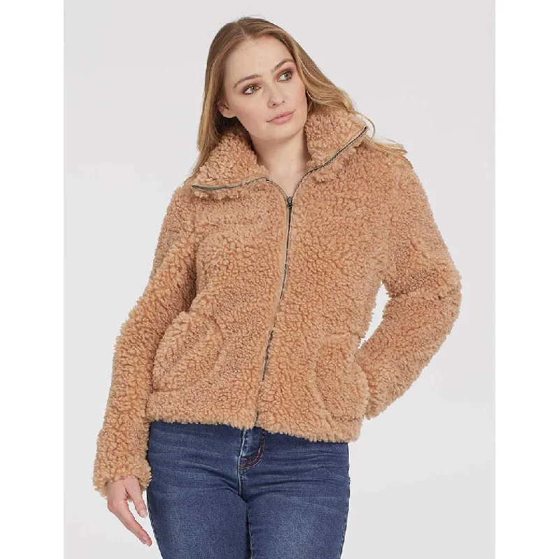 Tribal Women's Fuzzy Sherpa Jacket Jersey Jacket Tulle Jacket Batik Jacket