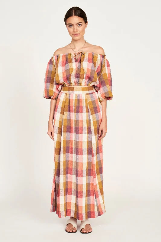 Marion Skirt in Sunset Plaid tulle skirt dreamy