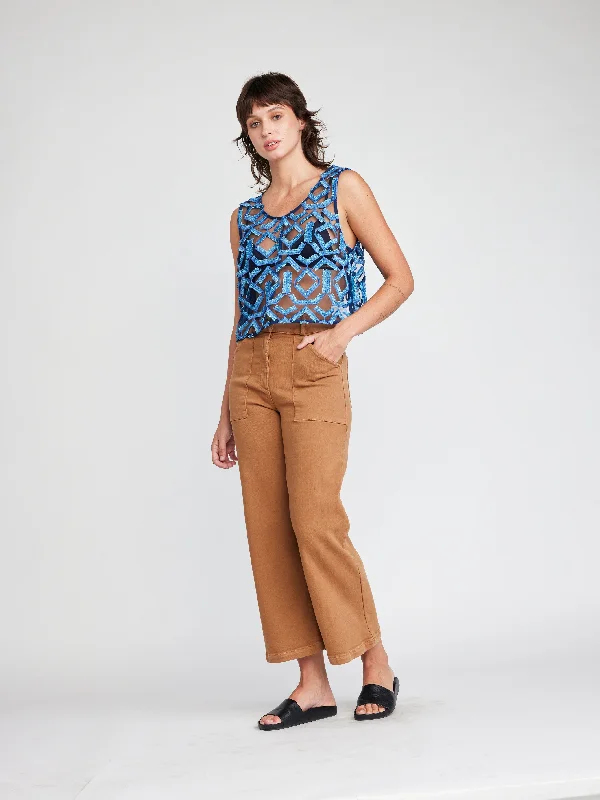 Aria Hi-Waist Pants Chic Capri Pants
