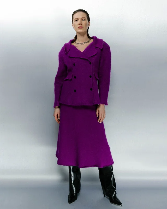 Violet skirt cashmere skirt fine