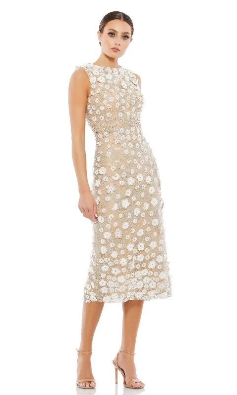 Knee-Length Ivory Party Dress: Mac Duggal 67853 Tunics Business professional