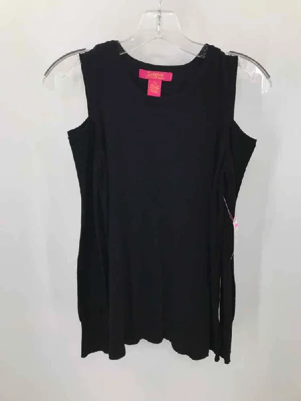 Pre-Owned Catherine Malandrino Black Size Medium P Sweater Open Front Closed Front Wrap Front