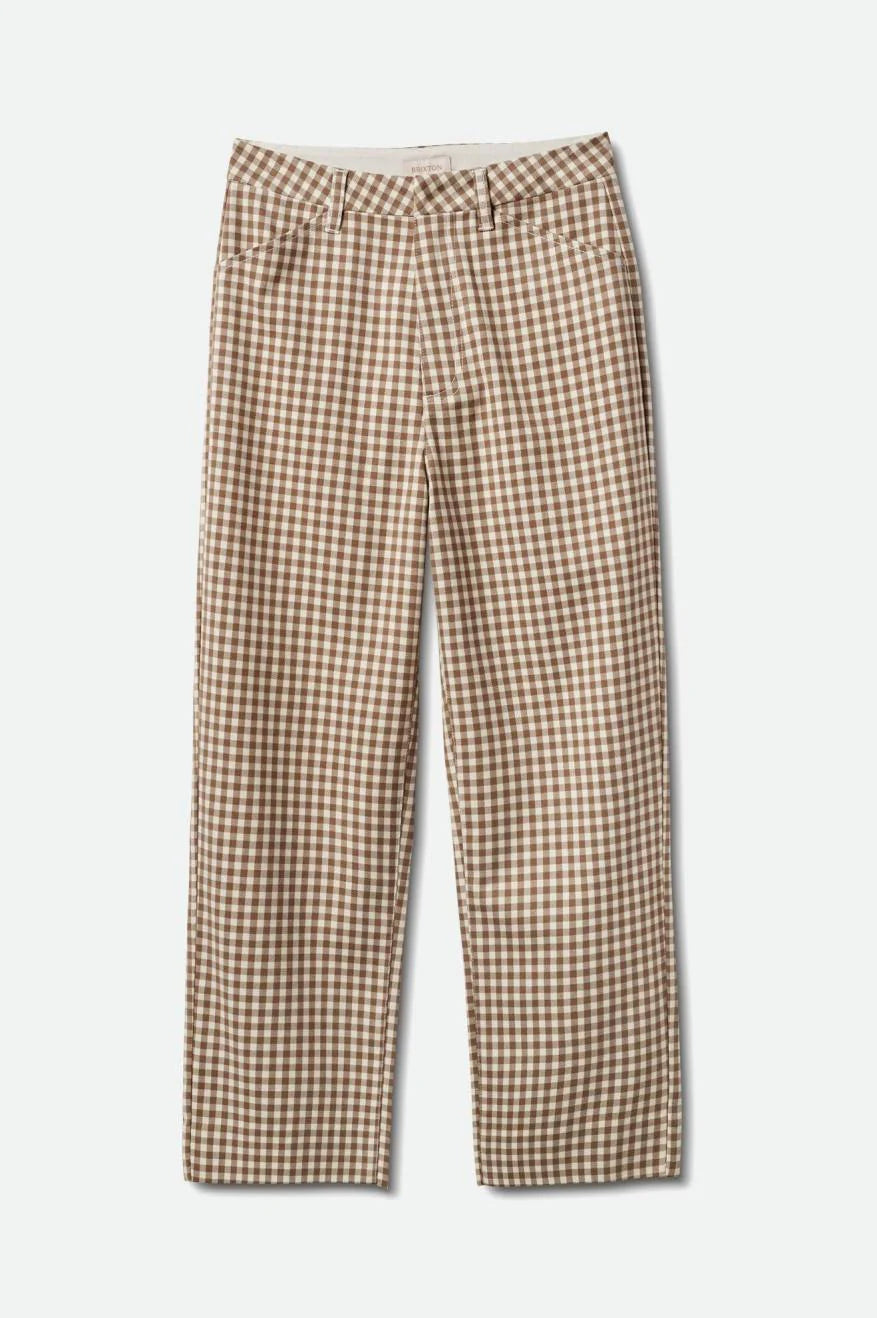 BRIXTON Women's Thurston Pant Twig/Whitecap Classic Flared Pants