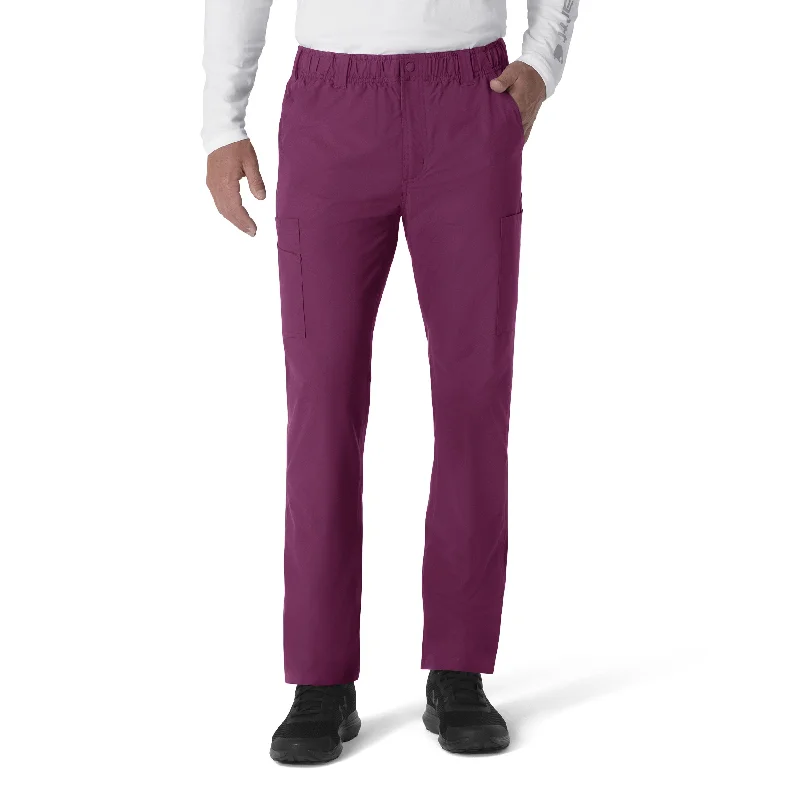 Carhartt Force Essentials Men's Straight Leg Cargo Scrub Pant - Wine Trendy Printed Leggings