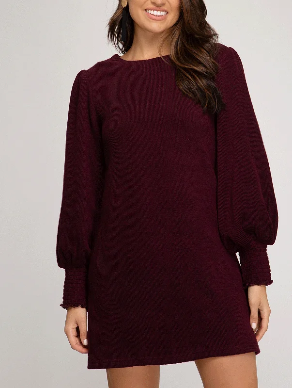 Wine About It Sweater Dress Zippered Buttoned Snapped